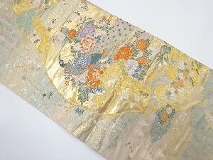 花鳥模様織り出し袋帯